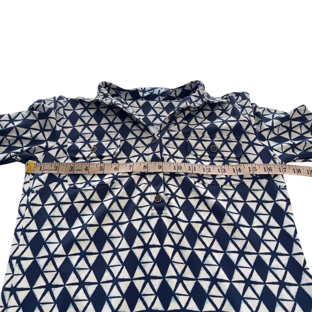 J. McLaughlin Lawrence Geometric Catalina Cloth Shirt Dressβ Roll Tab XS - Picture 12 of 15